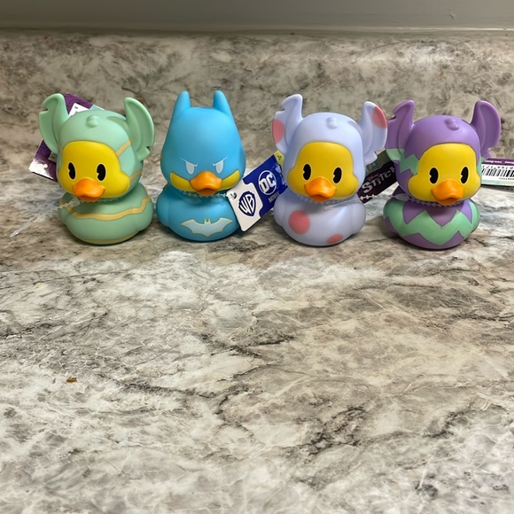 Disney Other - Set of 4 Disney Stitch & DC Batman Easter Rubber Ducks